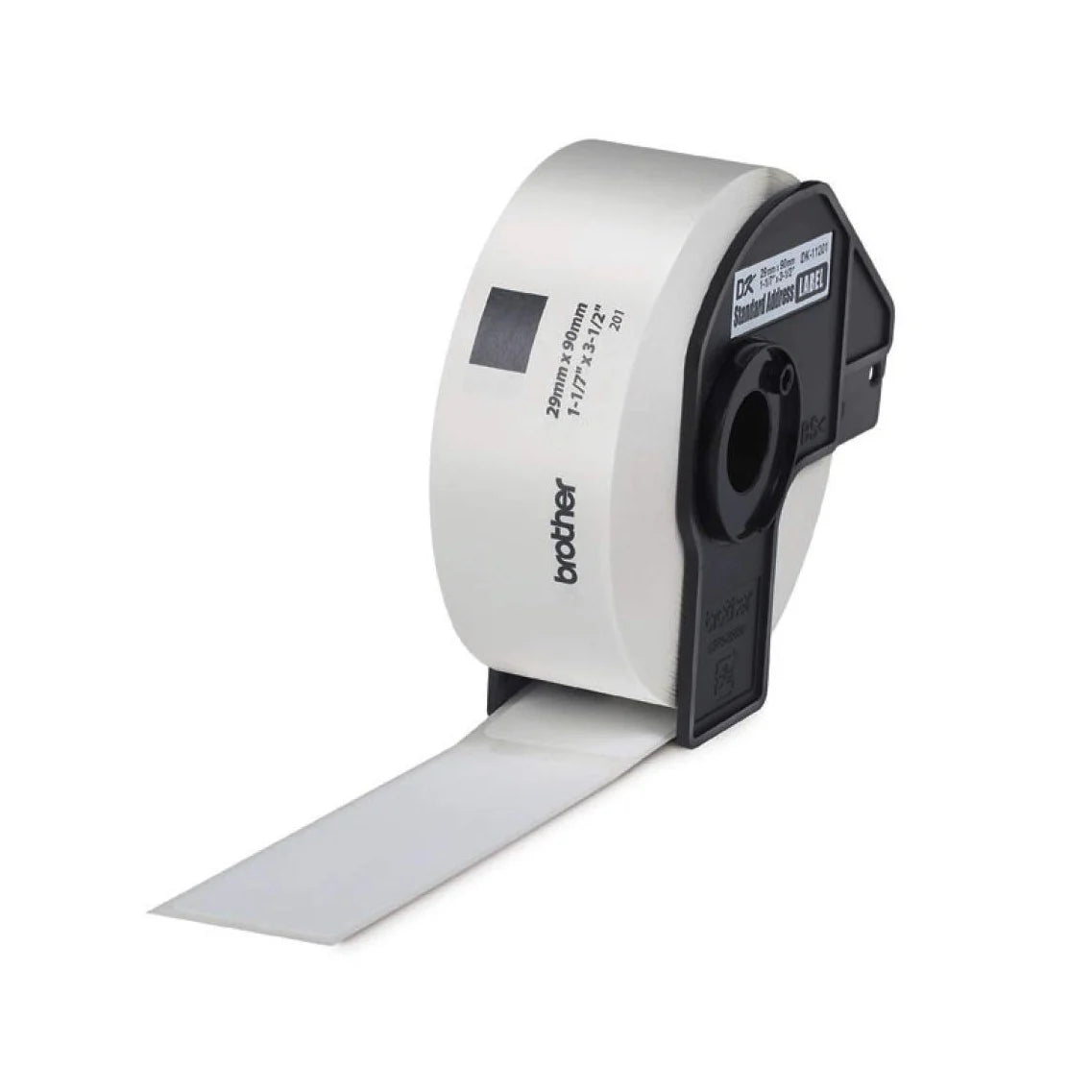 Brother Genuine DK-11201 Standard Address Labelling Tape for QL Printers - Black on White, 29mm wide