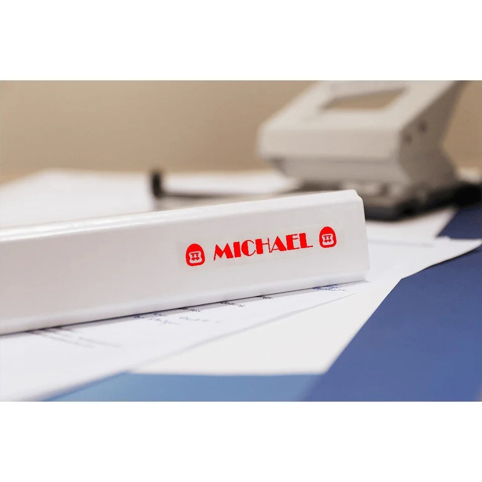 Brother Genuine TZE-132 Labelling Tape for P-Touch label Printers - Red on Clear, 12mm wide