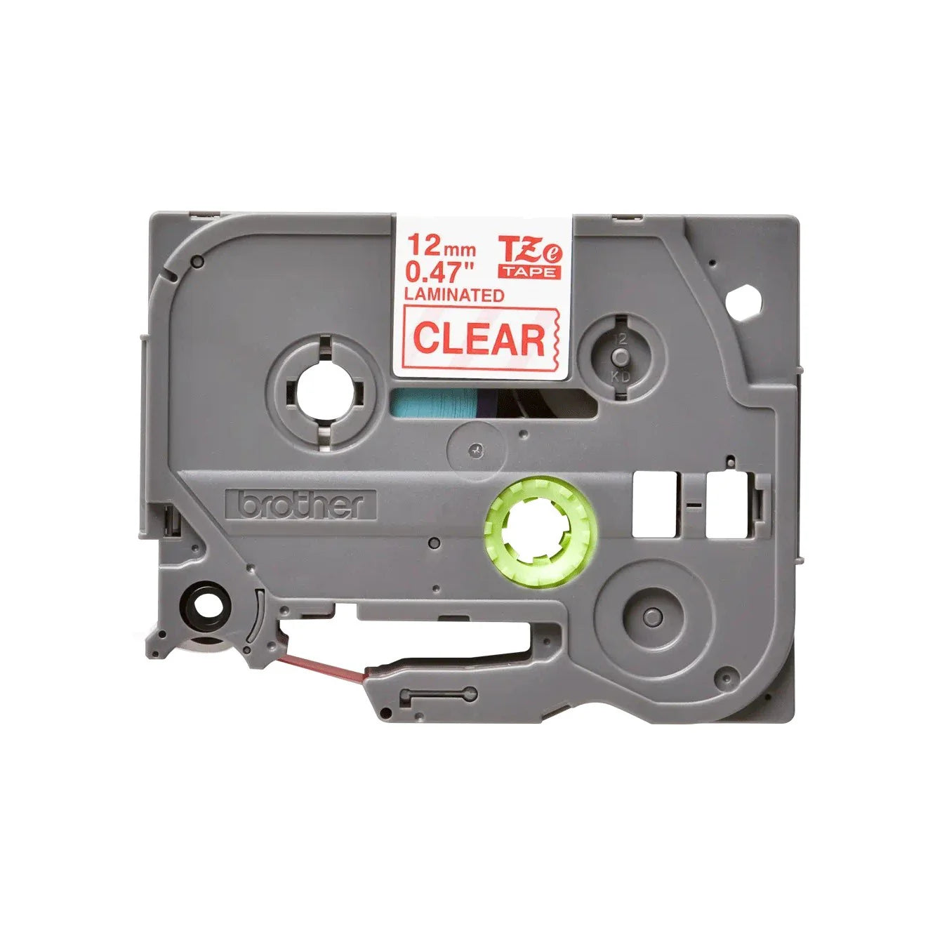 Brother Genuine TZE-132 Labelling Tape for P-Touch label Printers - Red on Clear, 12mm wide