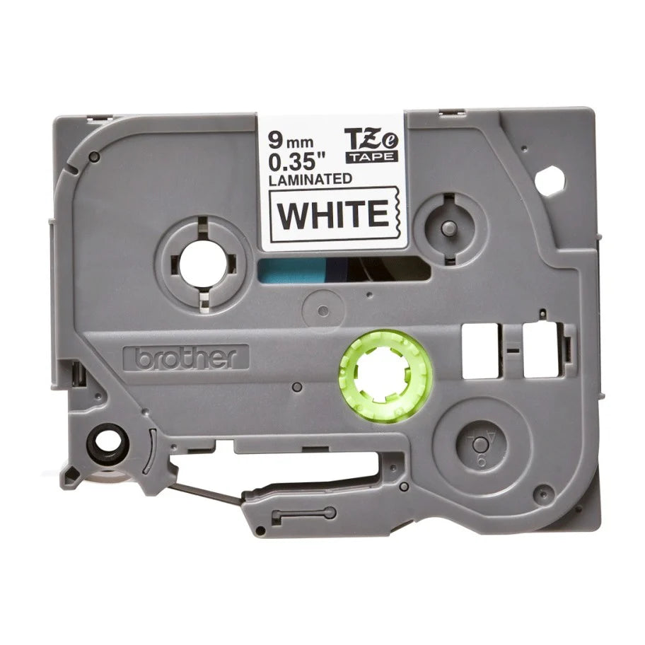 Brother Genuine TZE-221 Labelling Tape for P-Touch label Printers - Black on White, 9mm wide