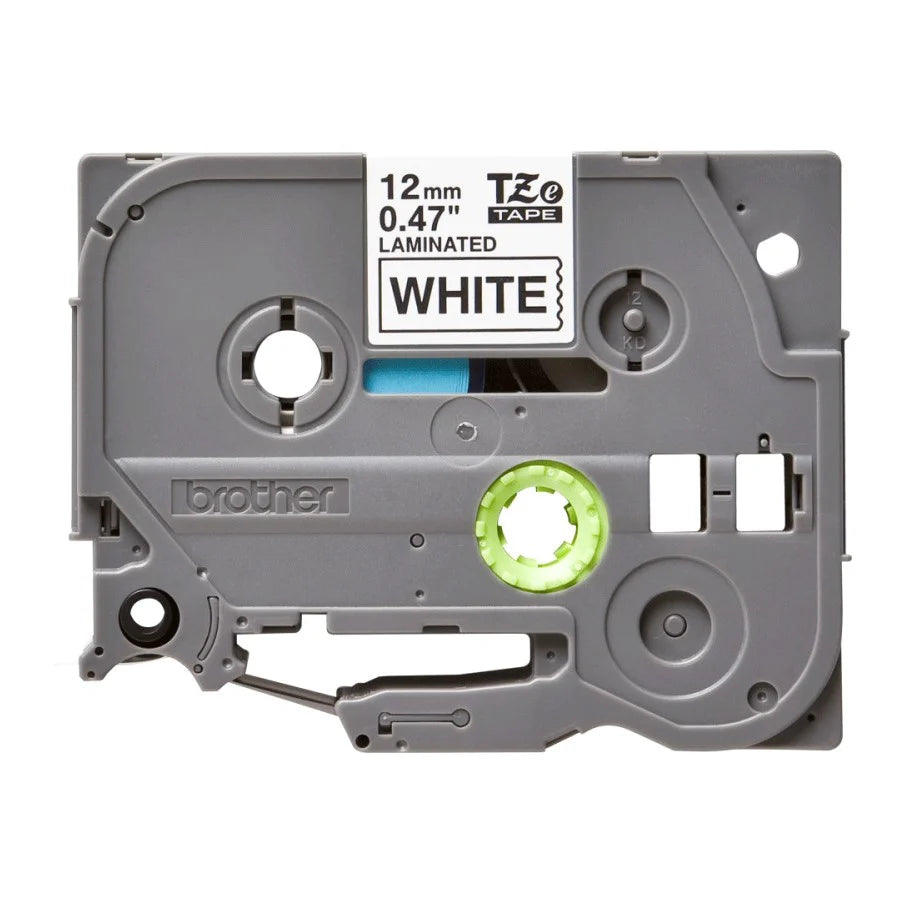 Brother Genuine TZE-231 Labelling Tape for P-Touch label Printers Black on White, 12mm wide