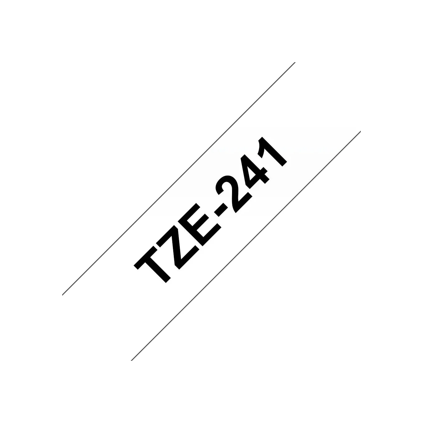 Brother Genuine TZE-241 Labelling Tape for P-Touch label Printers - Black on White, 18mm wide