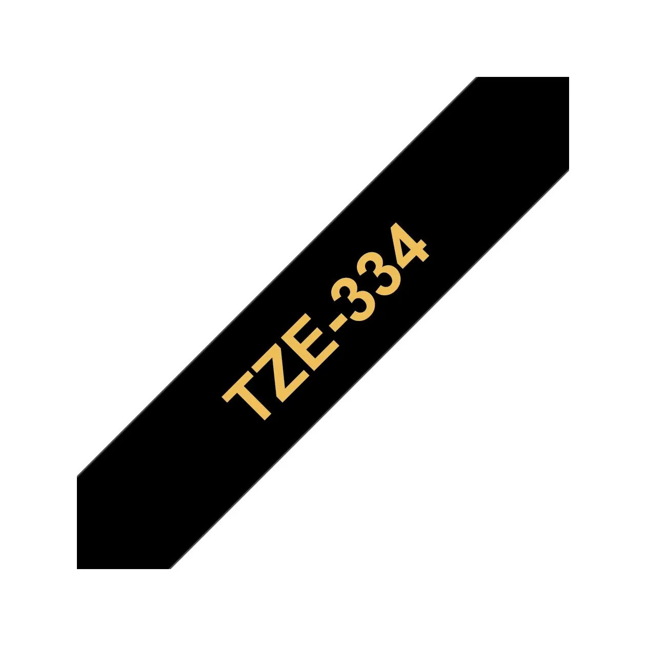 Brother Genuine TZE-334 Labelling Tape for P-Touch label Printers - Gold on Black, 12mm wide