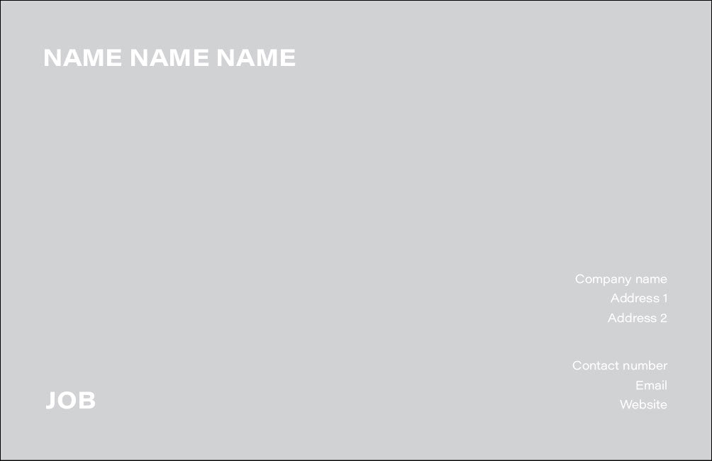Gray business card