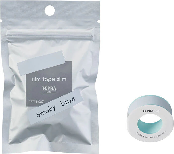 King Jim TPT11-007 TEPRA Lite Film Tape Width 11mm Smoky Blue -Made in Japan