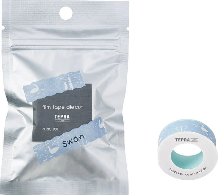 King Jim TPT13C-001 TEPRA Lite Film Tape Width 13mm Swan-Made in Japan