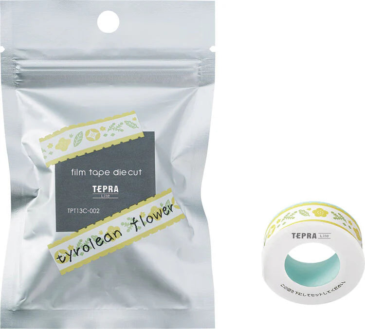 King Jim TPT13C-002 TEPRA Lite Film Tape Width 13mm Tyrolean Flower-Made in Japan