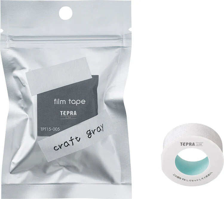 King Jim TPT15-005 TEPRA Lite Film Tape Width 15mm Craft Gray-Made in Japan